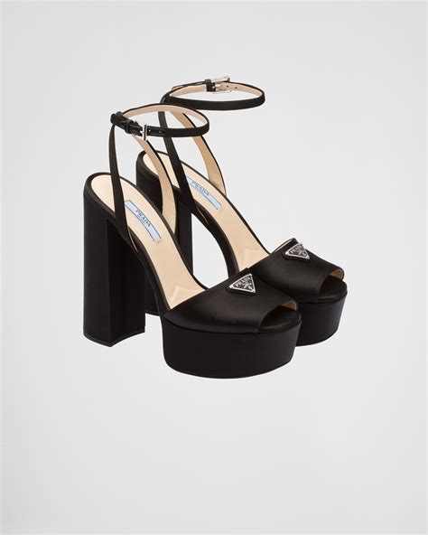 prada sandals logo|Prada women's high heeled sandals.